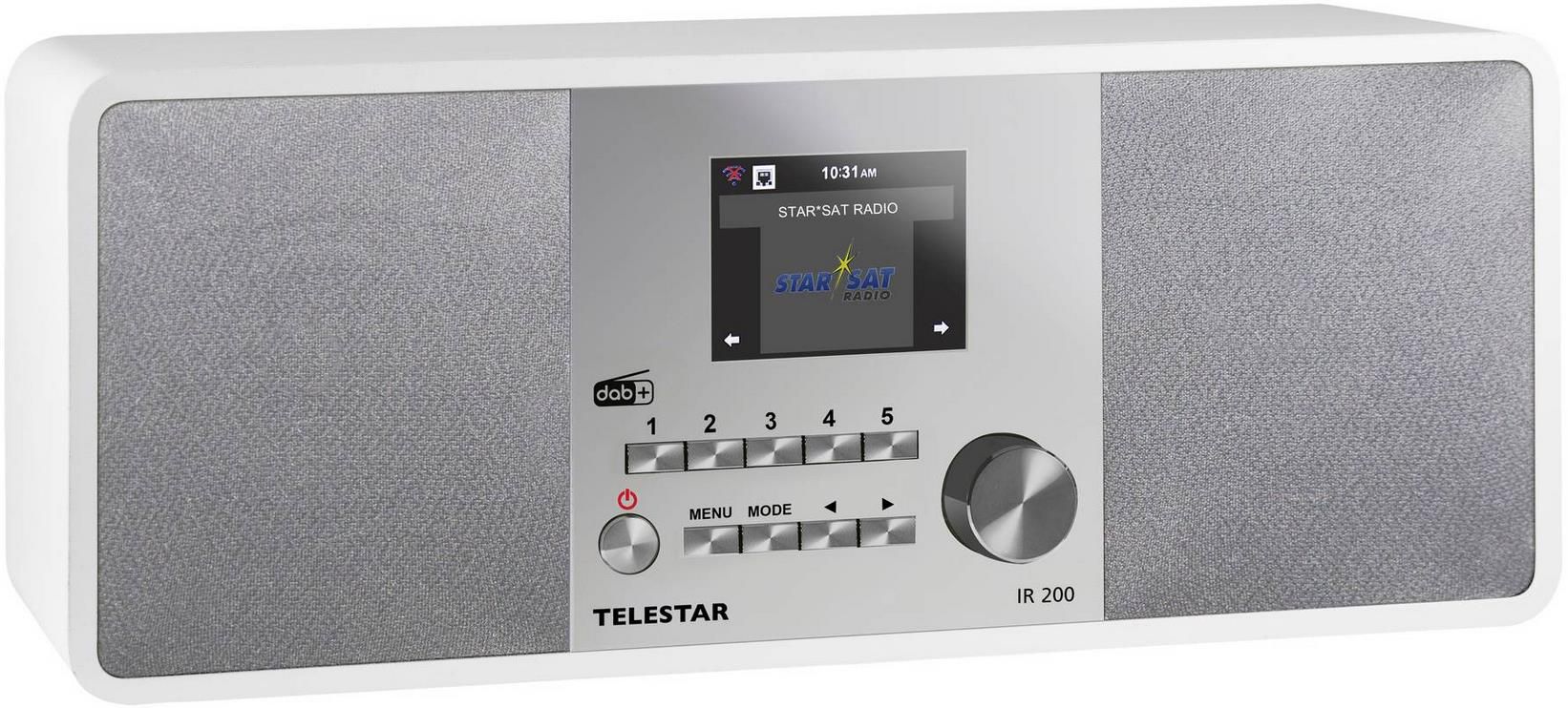 Telestar IR 200 Internet Tischradio mit DAB+, UKW DAB+, UKW, WLAN, LAN, AUX, USB Inkl. Fernbedienung für 66€ (statt 80€)