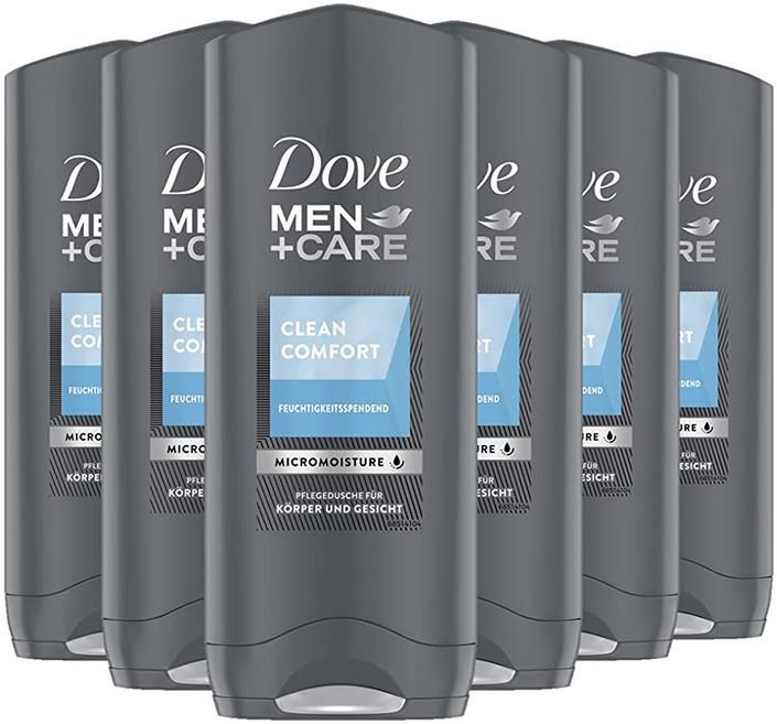 6er Pack Dove Men+Care Clean Comfort Duschgel, 250 ml für 9,36€ (statt 12€)   Prime