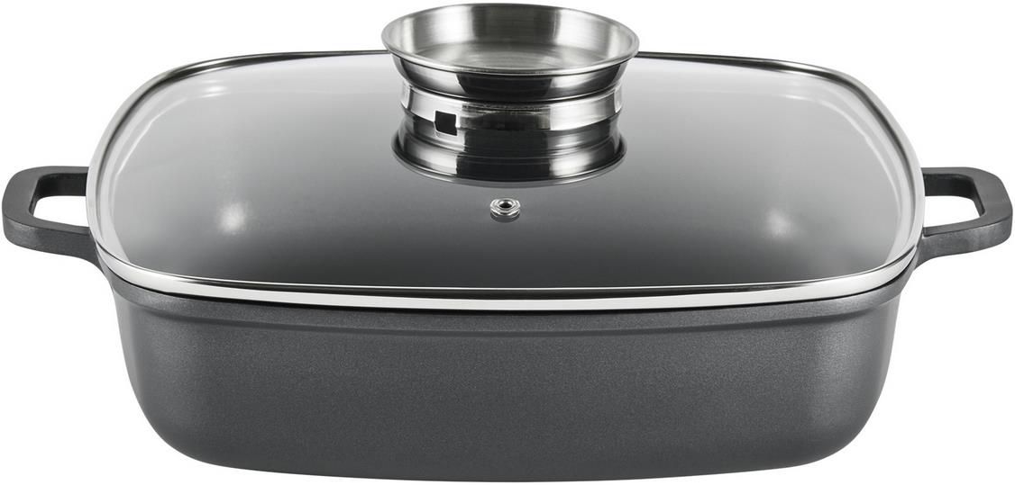 SSW Crispy Induction Schmorbräter mit 4l und Aroma Glasdeckel für 17,97€ (statt 30€)