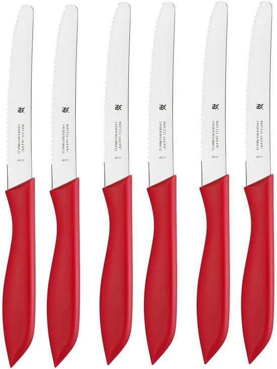 6er Set WMF Classic Line Frühstücksmesser in Rot für 19,99€ (statt 31€)