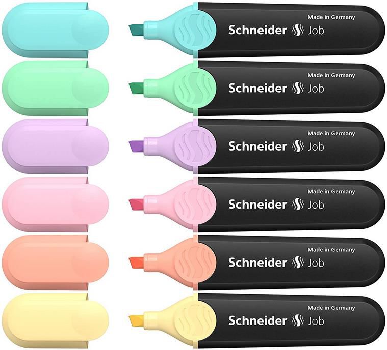 18x Schneider Job 150 Pastell Textmarker für 6,18€ (statt 10€)   Prime