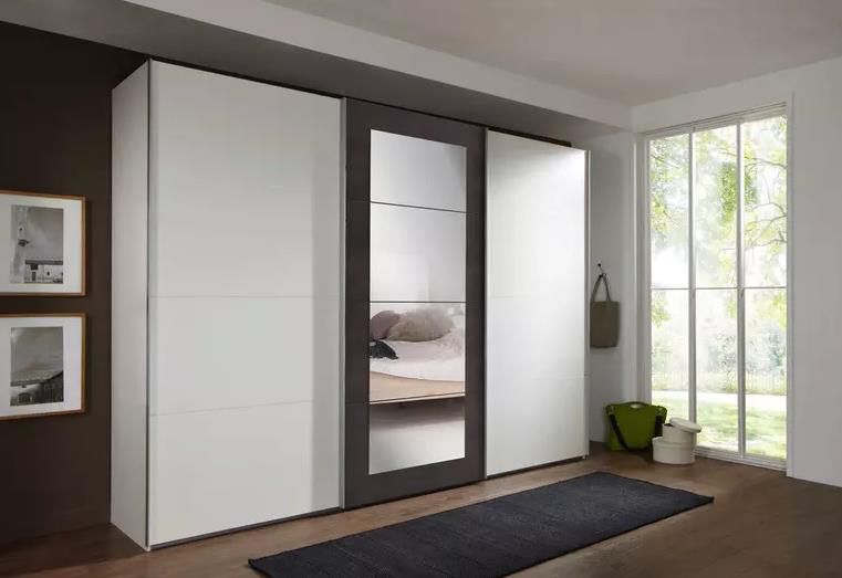 Wimex Minden Schwebetürenschrank   Weiß/Graphit ca. 270x210x65 cm für ab 349€ (statt 520€)