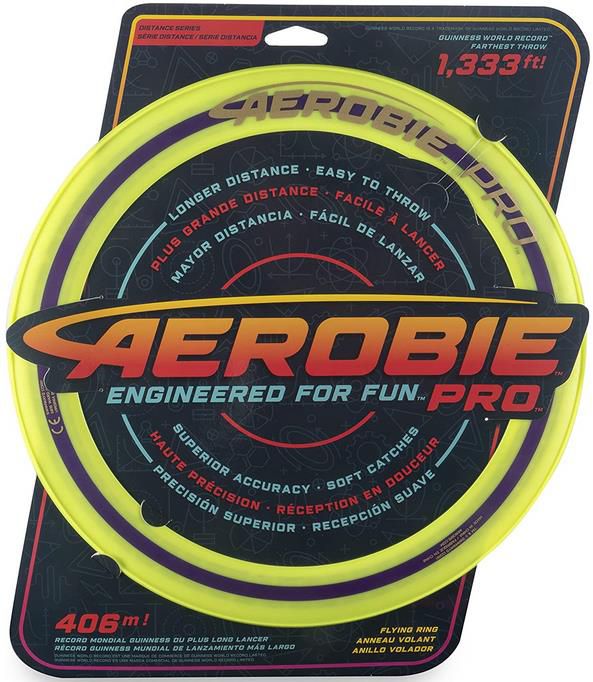 Aerobie Pro Flying Ring   Wurfring mit 33 cm Durchmesser in Gelb für 8,99€ (statt 14€)   Prime
