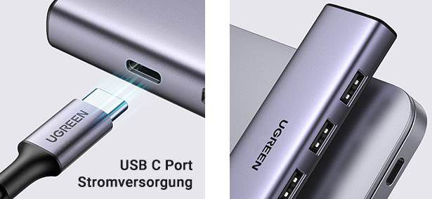 UGREEN 3.0 USB Hub mit 4 Ports & Ethernet Gigabit Adapter für 20,99€ (statt 28€)   Prime