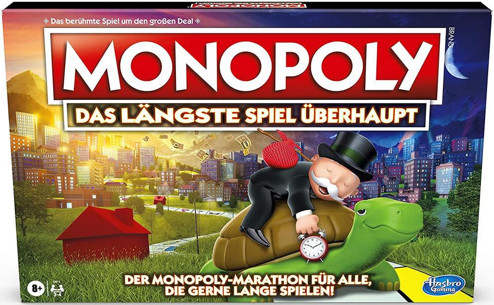 Monopoly   das längste Spiel überhaupt, klassisches Monopoly Spielprinzip mit längerer Spielzeit für 28,80€ (statt 36€)   Prime