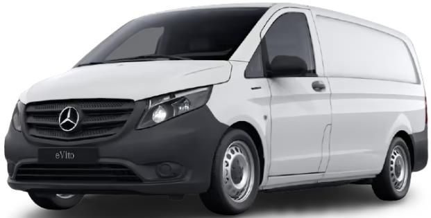 Privat: Mercedes Vito eVito lang mit 116PS Elektro für 169€ mtl.   LF: 0,37