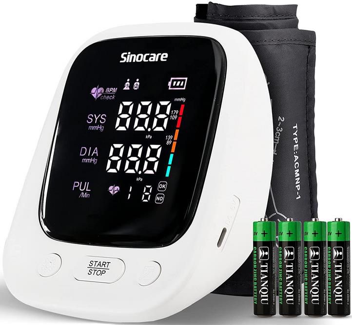 Sinocare Digitales Oberarm Blutdruckmessgerät mit LED Display für 12,99€ (statt 24€)