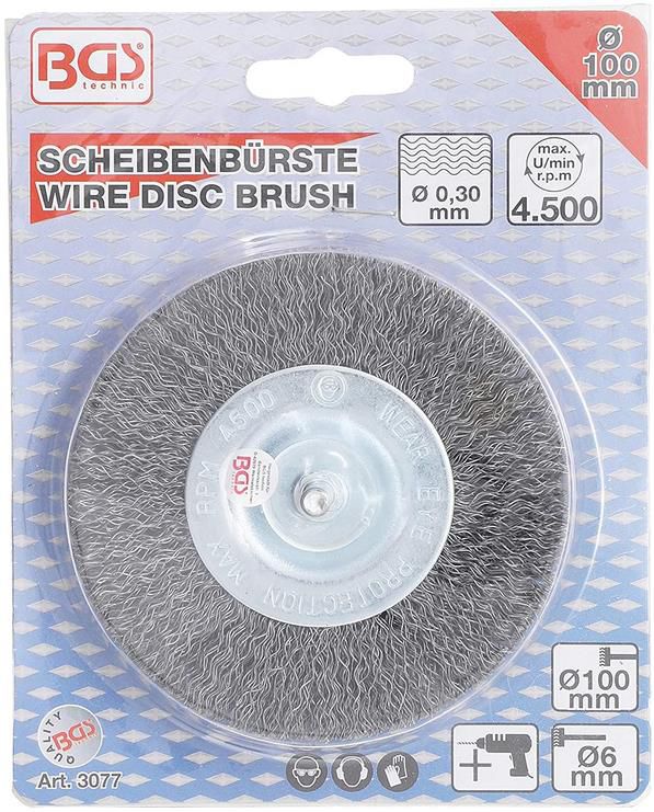 BGS 3077 Scheibenbürste Ø 100 mm für Bohrmaschinen / Schrauber für 2,33€ (statt 6€)   Prime