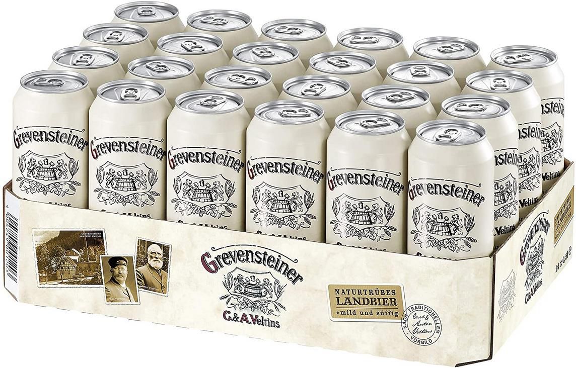 24er Grevensteiner Original Landbier Naturtrüb, 0.5l ab 18,99€ (statt 26€)