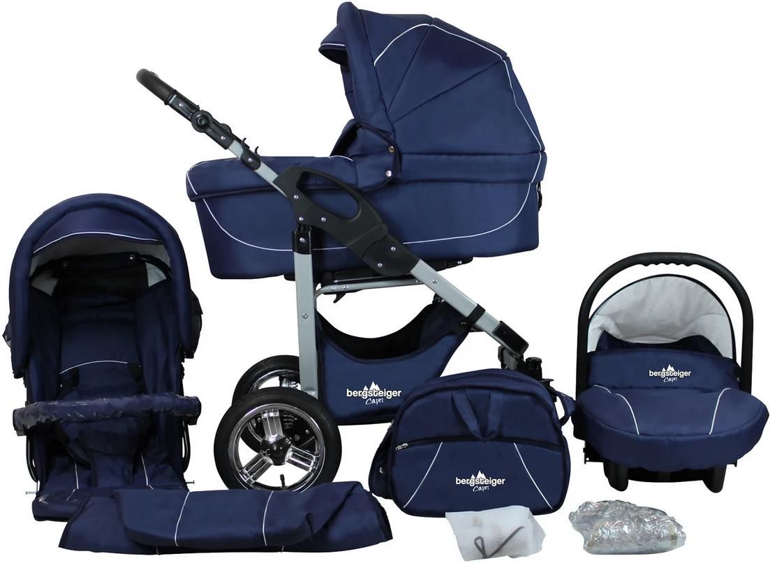 Bergsteiger Capri marine blue   3 in 1 Kombikinderwagen für 349€ (statt 411€)