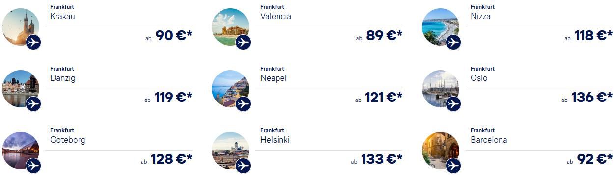 Hallo, Welt! Lufthansa Hin  und Rückflüge in Europa ab 89€ p.P.