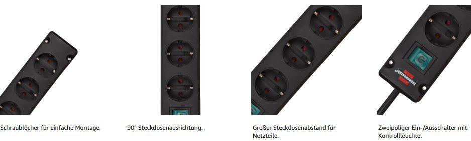 Brennenstuhl 6 fach Steckdosenleiste mit 3m Kabel für 9,29€ (statt 14€)