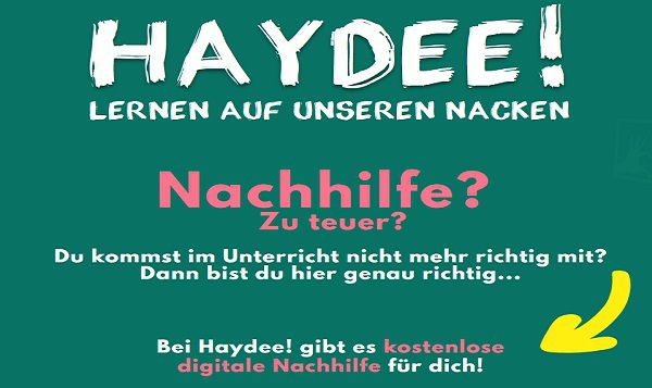Haydee!: Gratis Nachhilfe für bedürftige Schüler