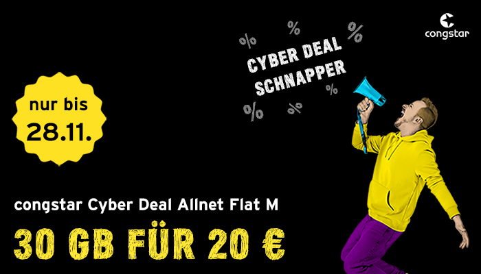 Telekom Allnet Flat von congstar mit 30GB LTE50 für 18€ mtl. + keine AG   monatlich kündbar!