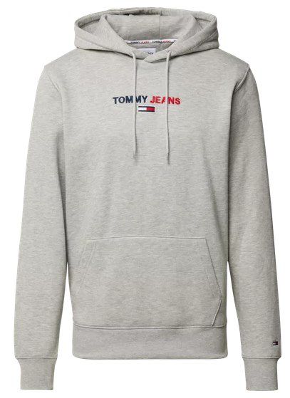 Tommy Jeans Tjm Linear Logo Hoodie in Mittelgrau meliert für 55,99€ (statt 80€)