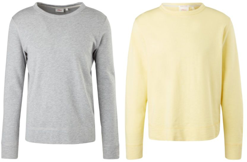 s.Oliver Sweatshirt aus 100% Baumwolle in Grau ab 17,59€ (statt 27€)