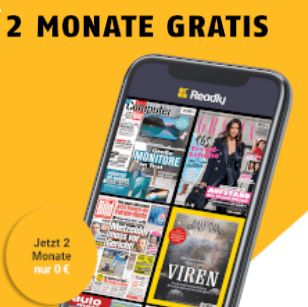 10€ Amazon Gutschein geschenkt + 2 Monate Readly Magazin-Flatrate Gratis