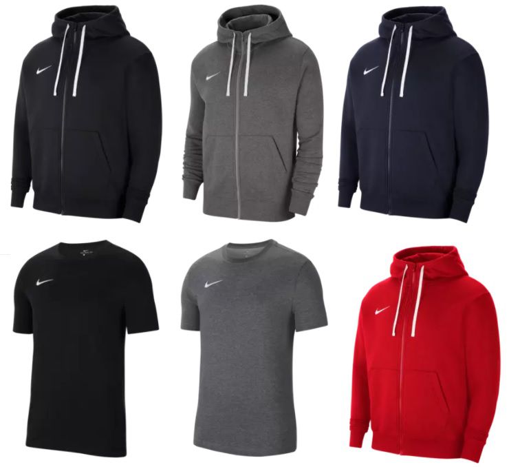 Nike Freizeit Outfit mit Kapuzenjacke und Shirt in verschiedenen Farben für 35,95€ (statt 51€)