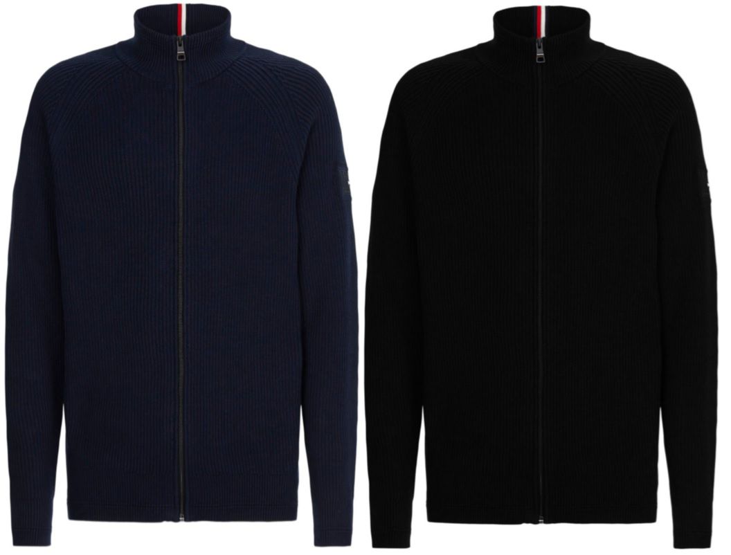 Tommy Hilfiger Strickjacke CLASSIC RIB ZIP THROUGH in Schwarz ab 50,39€ (statt 92€)