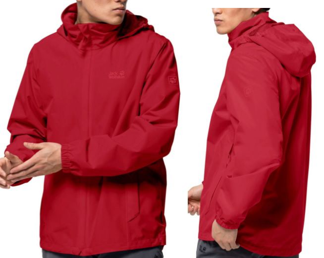 Jack Wolfskin Wasserdichte Hardshell Jacke STORMY POINT JACKET M in Rot oder Grau ab 44,95€ (statt 66€)