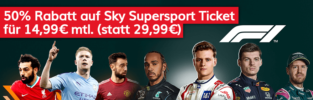 Sky Supersport Ticket mit 50% Rabatt in den ersten 12 Monaten