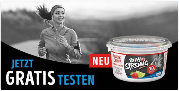 Stay Strong Quark Creme gratis ausprobieren