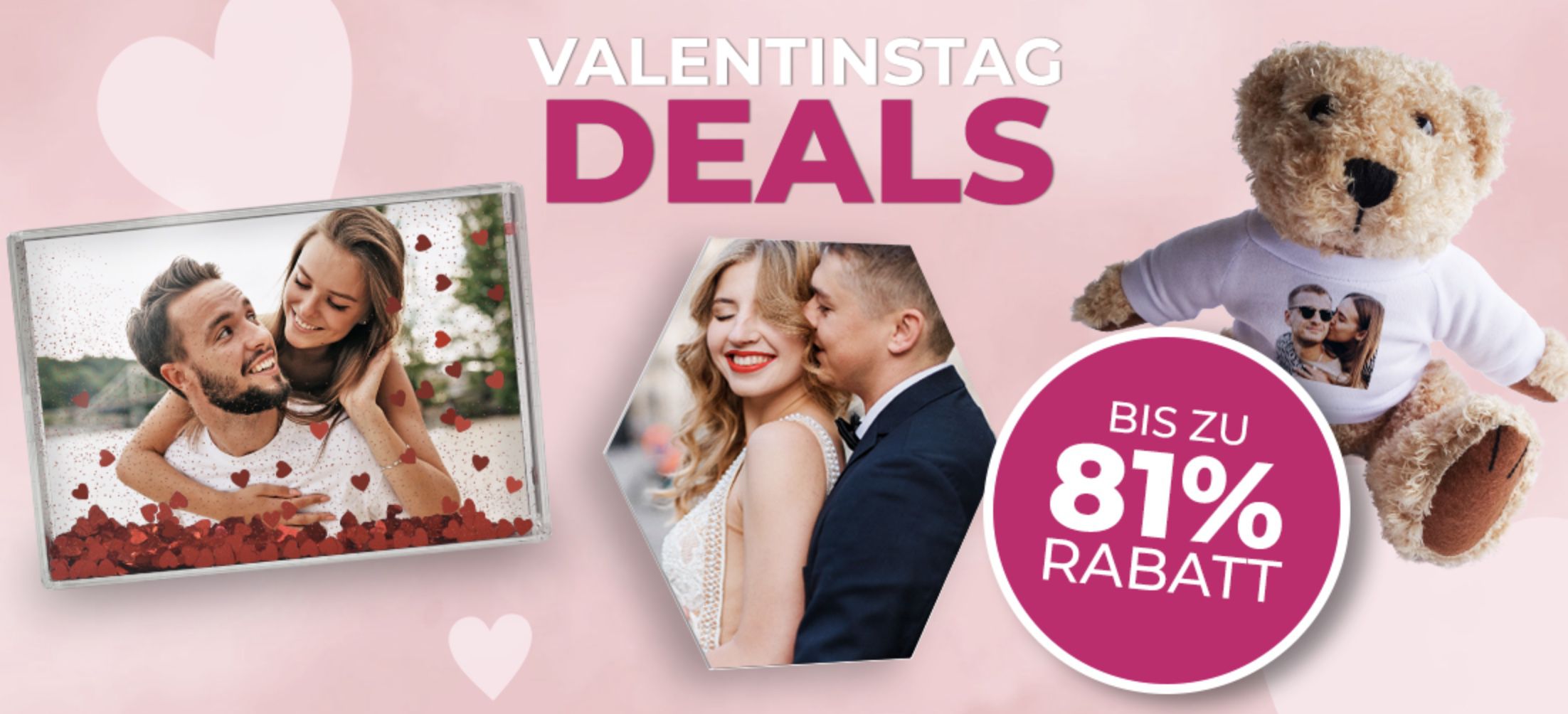 Valentsintags Deals bei Lieblingsfoto   z.B. Hexagon Bild ab 2,65€