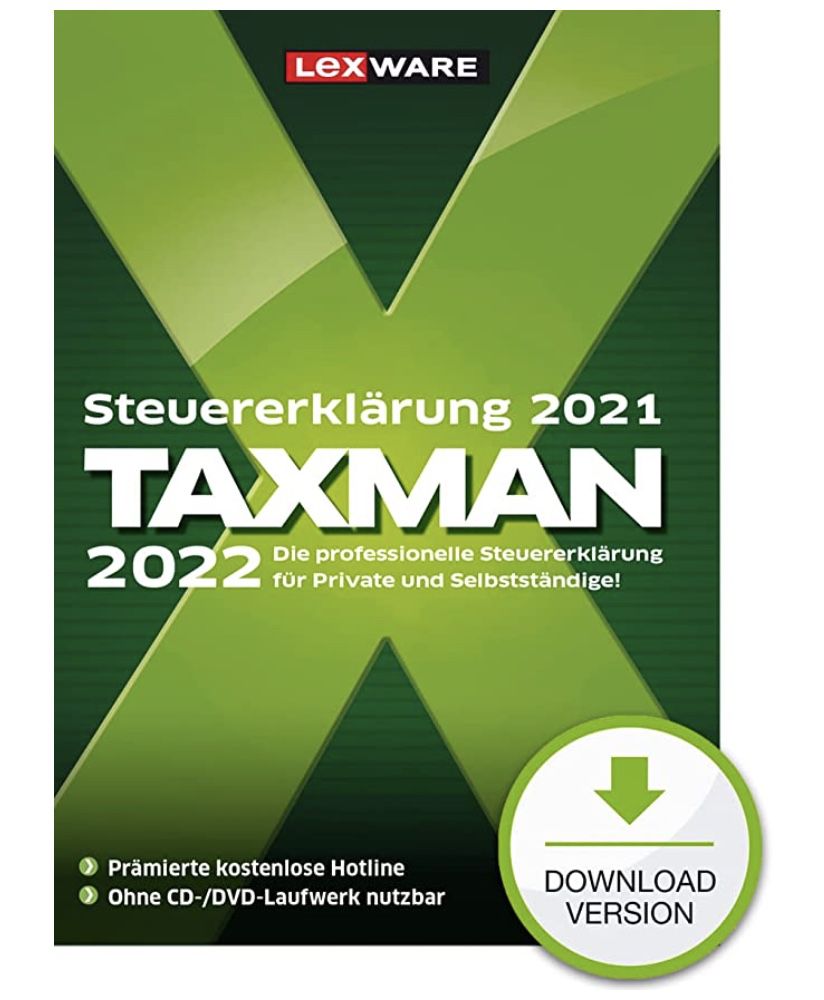 Lexware Taxman 2022 (Download) Steuererklärungs Software für das Steuerjahr 2021 für 20,99€ (statt 25€)