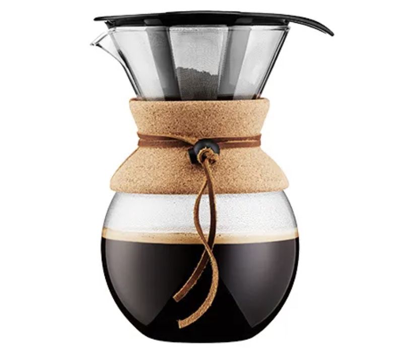 Bodum Pour Over Kaf­fee­be­rei­ter (1 Liter) mit Per­ma­n­ent­fil­ter für 22,34€ (statt 39€)