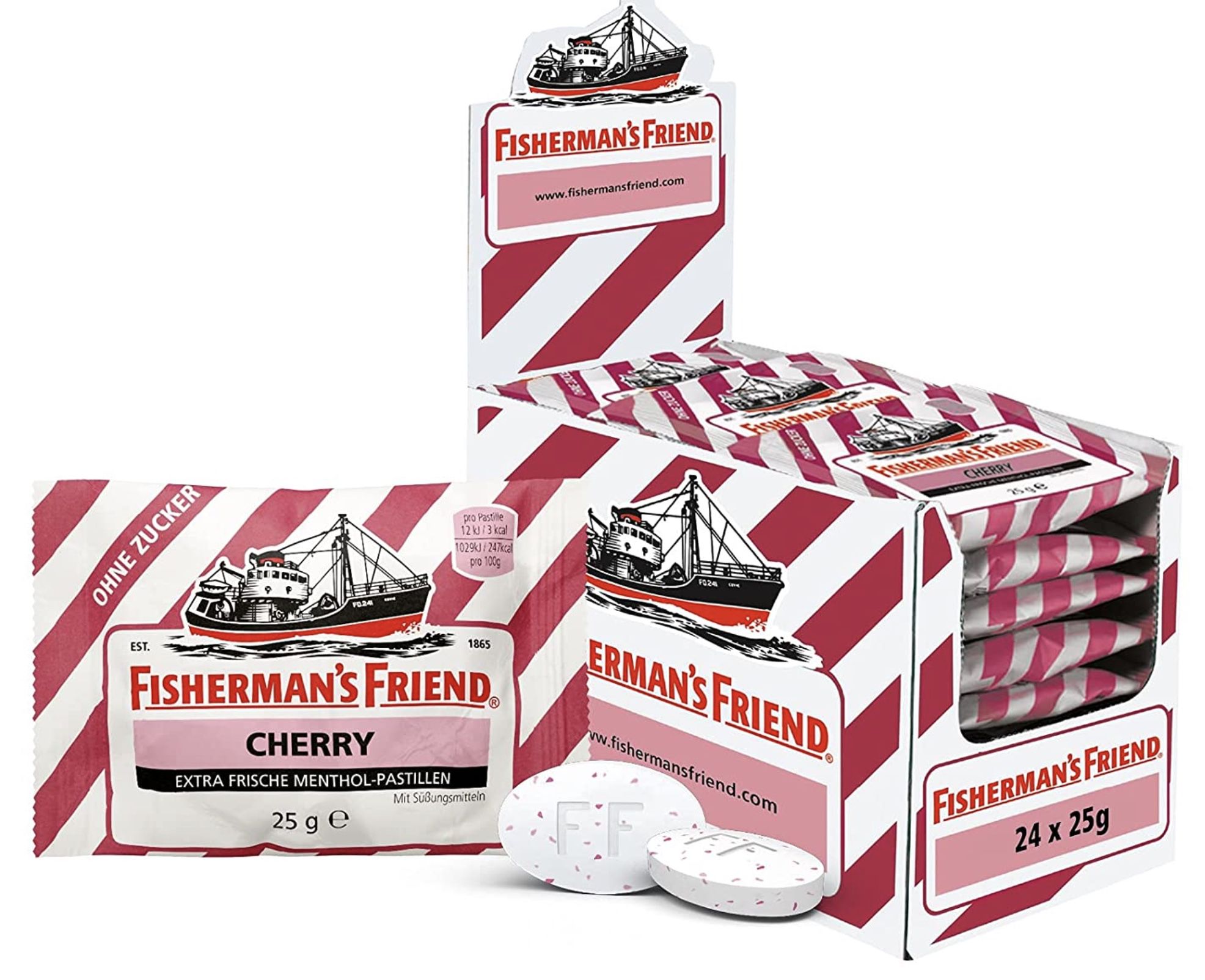 24er Pack Fishermans Friend Cherry ohne Zucker für 17,34€ (statt 21€)