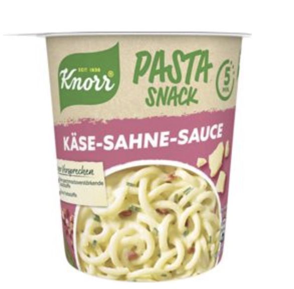 8er Pack Knorr Pasta Snack Käse-Sahne-Sauce Instant Nudeln ab 5€ (statt 10€) &#8211; Prime Sparabo