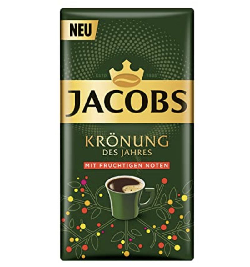 500g Jacobs Filterkaffee Krönung des Jahres gemahlener Kaffee ab 2,58€   Prime Sparabo