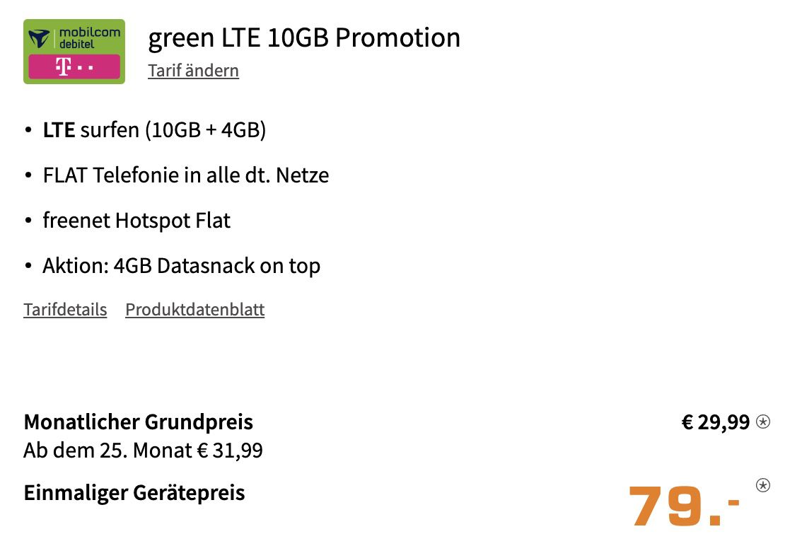 Samsung Galaxy Z Flip3 5G mit 256GB für 79€ + Telekom Allnet Flat inkl. 14GB LTE für 29,99€ mtl.