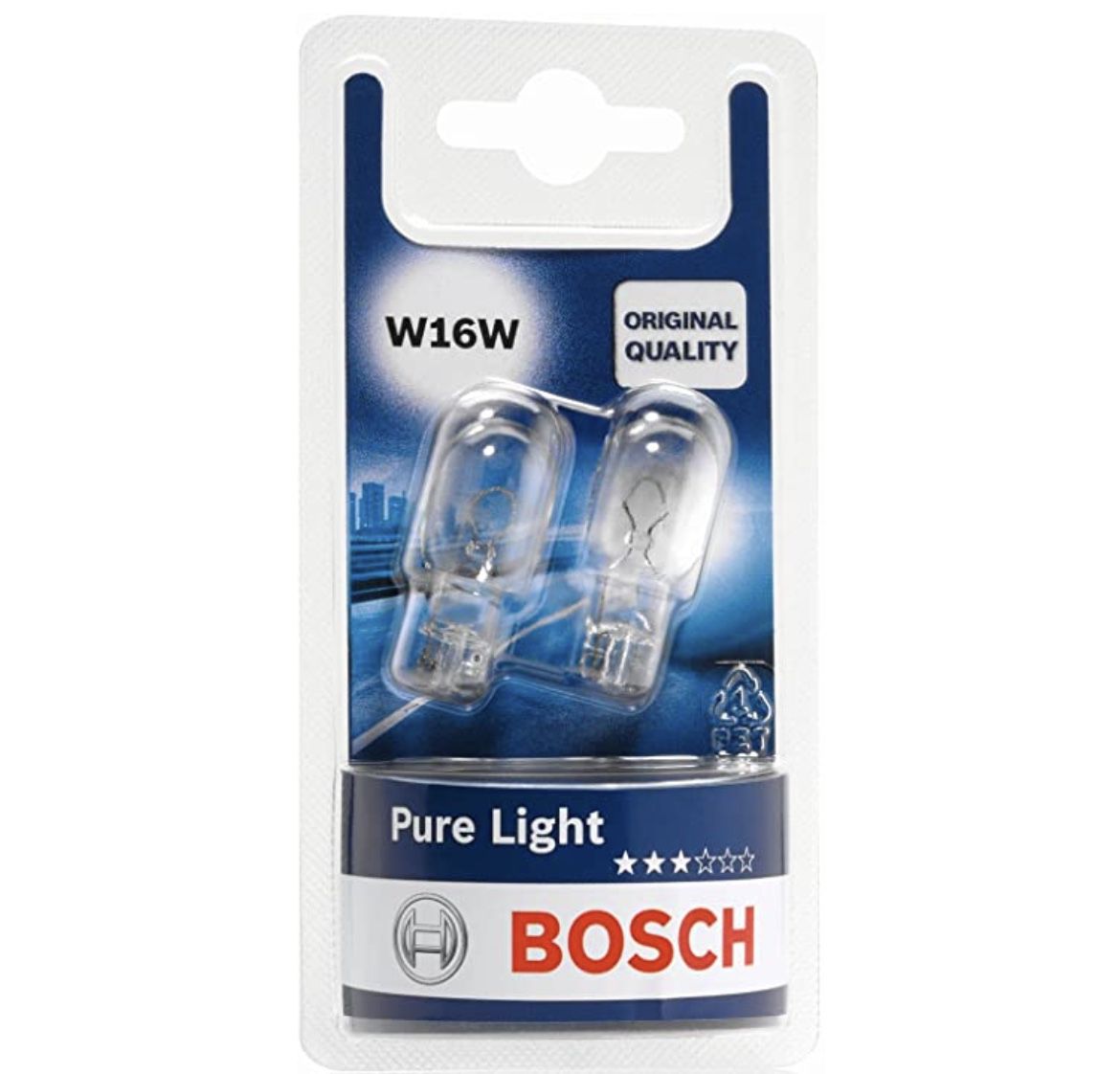 2er Set Bosch W16W Pure Light Fahrzeuglampen für 0,79€ (statt 2€)   Prime