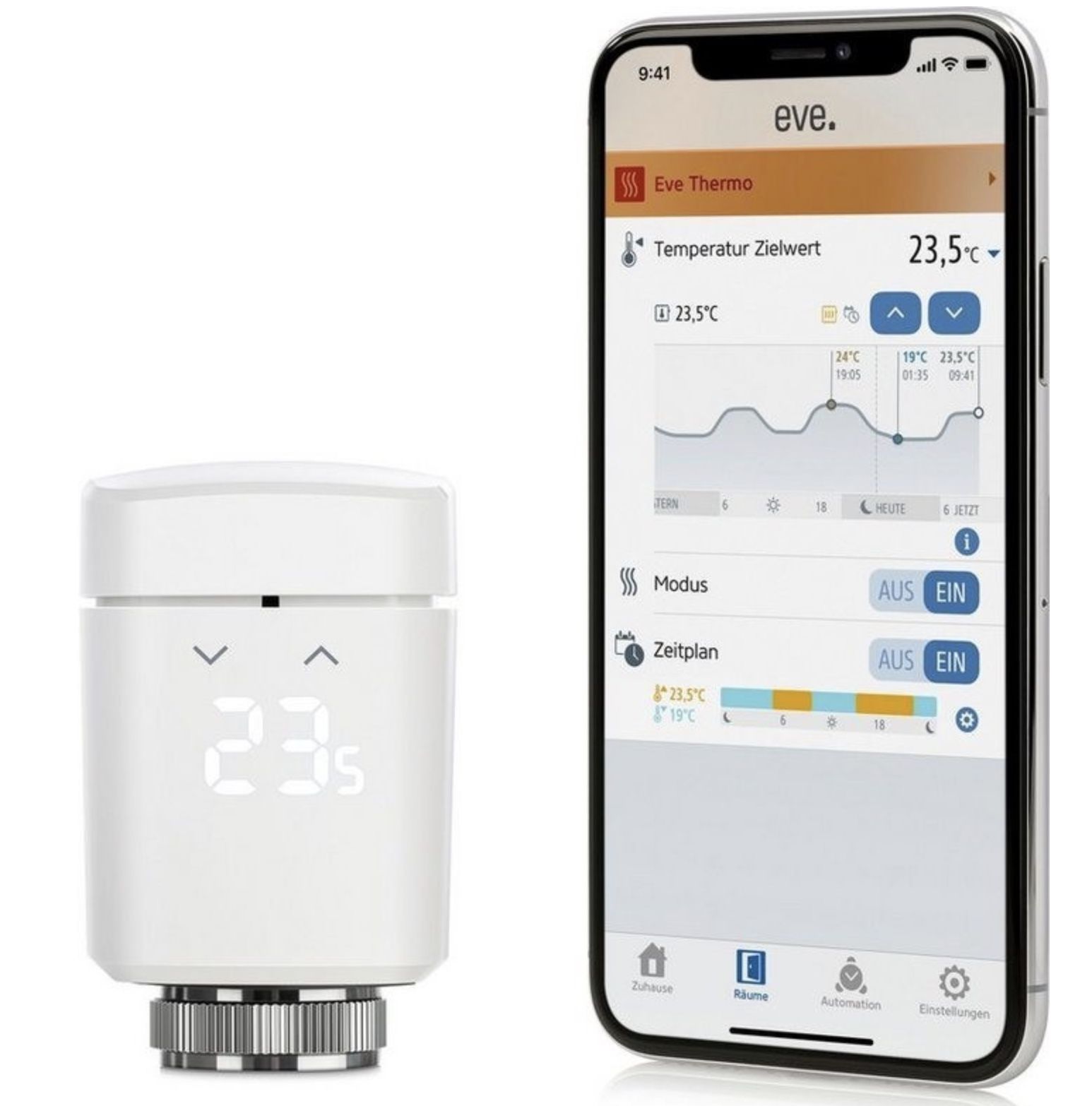 🥶 6x Eve Thermo smarte Heizkörper Thermostate für 309,95€ (statt 414€)