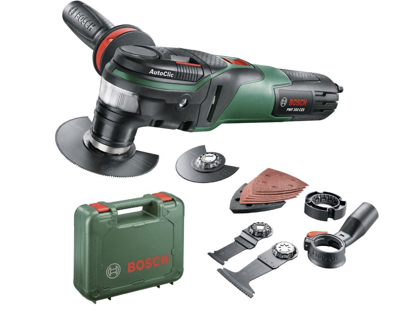 Bosch Multifunktionswerkzeug PMF 350 CES mit 350 Watt & Koffer für 127,39€ (statt 150€)