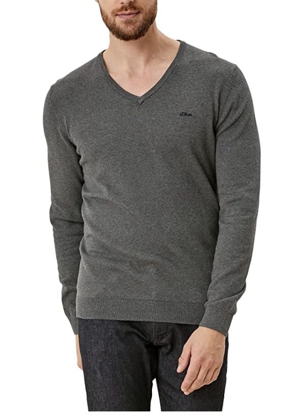 s.Oliver Herren Pullover in Grau und Schwarz für 11,99€ (statt 26€)