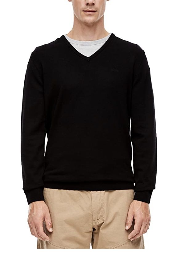 s.Oliver Herren Pullover in Grau und Schwarz für 11,99€ (statt 26€)