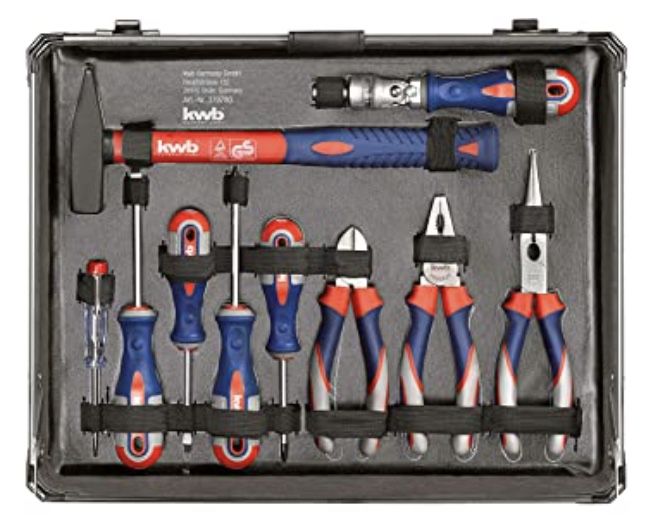 kwb Werkzeug Set 129 teilig im stabilem Alu Koffer für 84,90€ (statt 112€)