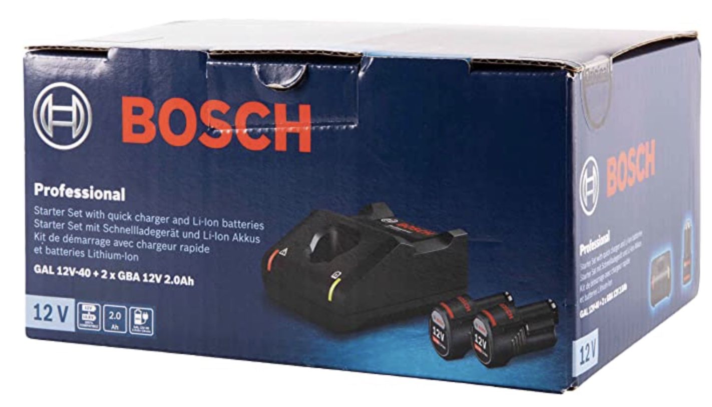 2x Bosch Professional 12V System Akku mit 2 Ah inkl. Ladegerät für 51,68€ (statt 66€)