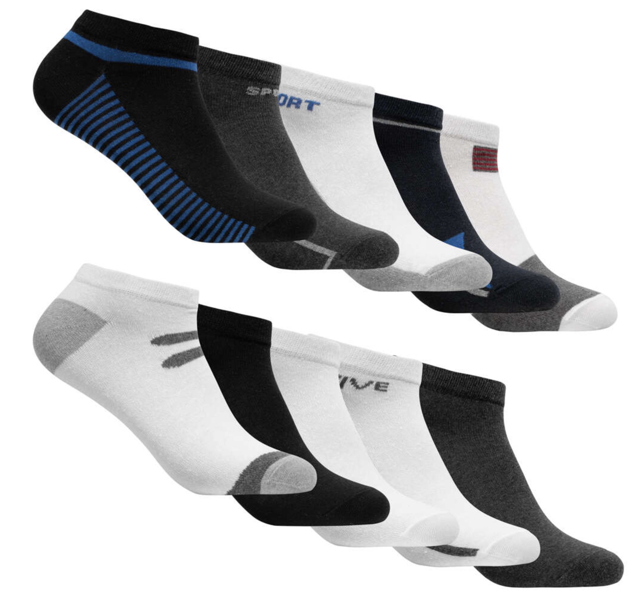 10er Pack SportSpar SneakerMix Sneakersocken für 7,86€