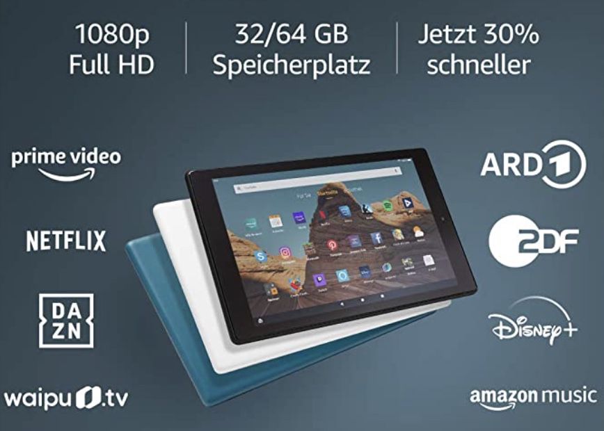 Amazon Fire HD 10 Tablet (2021) mit 32GB für 79,99€ (statt 126€)