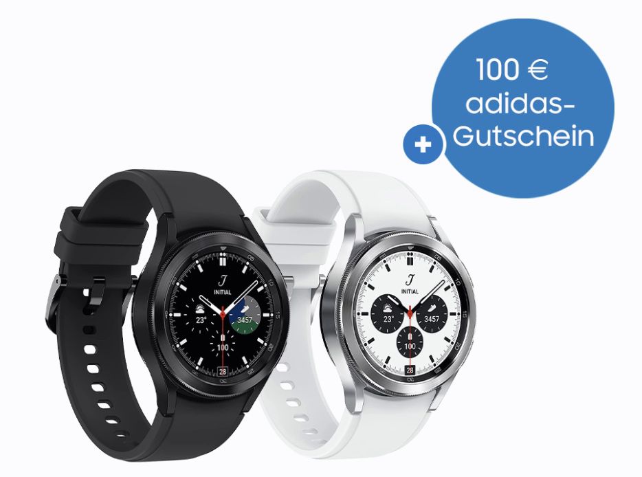 Samsung Galaxy Watch4 Classic 46mm LTE für 239€ (statt 259€) + 100€ adidas Gutschein GRATIS