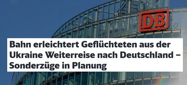 Deutsche Bahn & Flixbus: Kostenlose Fahrten für ukrainische Flüchtlinge ab der polnischen Grenze