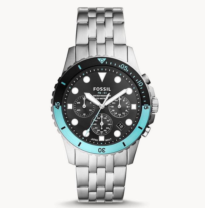 Fossil FB 01 blauer Herren Edelstahl Chronograph für 53,72€ (statt 134€)