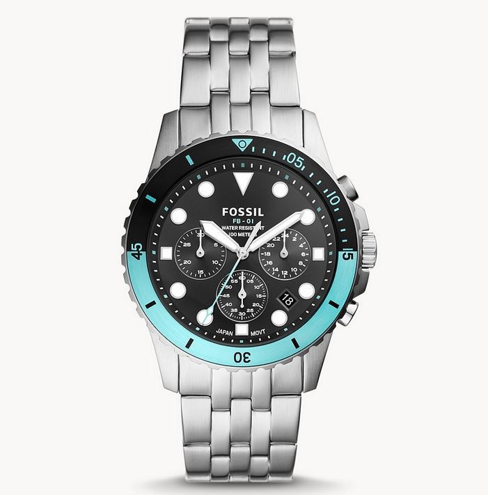 Fossil FB 01 blauer Herren Edelstahl Chronograph für 53,72€ (statt 134€)