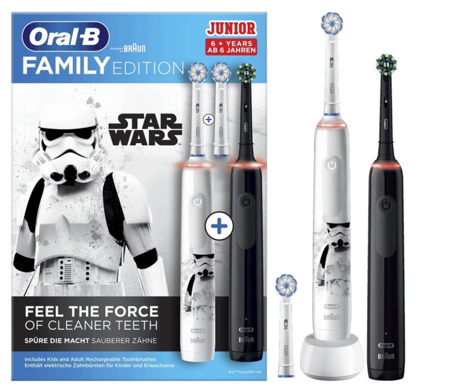 2x Oral-B Pro 3 3900 eZahnbürste Family Star Wars Edition für 65,90€ (statt 84€)