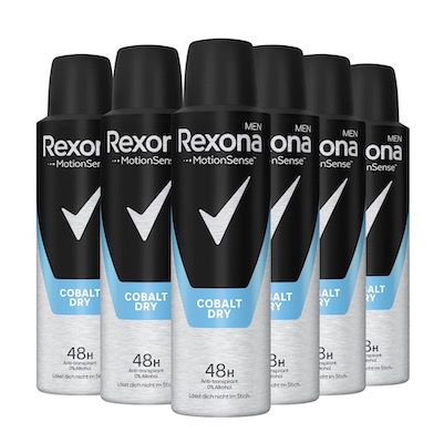 💨 6x Rexona Men MotionSense Deodorant Spray Cobalt Dry für 10,77€ (statt 16€)