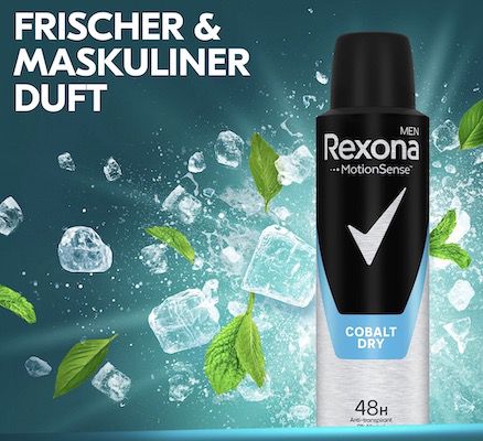 6er Pack Rexona Men MotionSense Deodorant Spray Cobalt Dry ab 10,15€ (statt 15€)