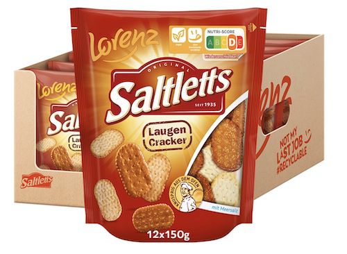 12er Pack Lorenz Snack World Saltletts Laugencracker ab 13,63€ (statt 20€)